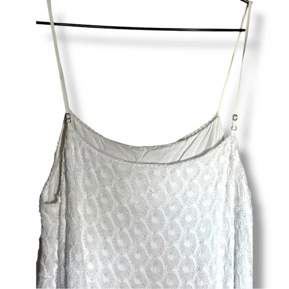 Anthropologie NEW Chic Asymmetrical White Lace Fully Lined Sleeveless Maxi Dress - Picture 16 of 16